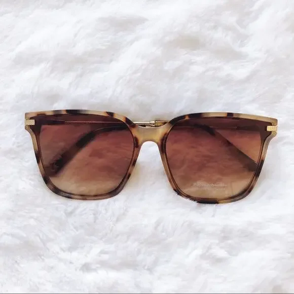 Naomi Tortoise Brown Square Sleek Sunglasses - Picture 1 of 7